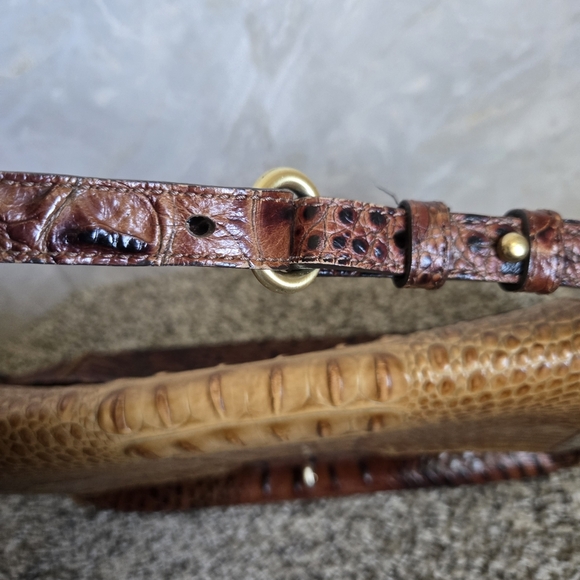 Brahmin Tan and Silver Crocodile Crossbody Bag - Picture 4 of 13